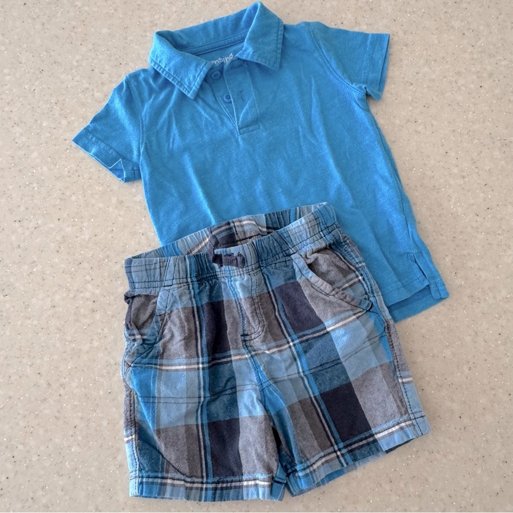 Jumping beans boys polo and shorts set